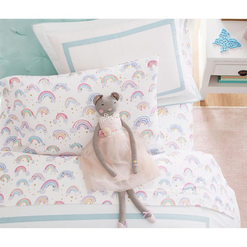 Pottery Barn Kids Organic Rainbow Cloud Sheet Set Sheet King Single image number 3